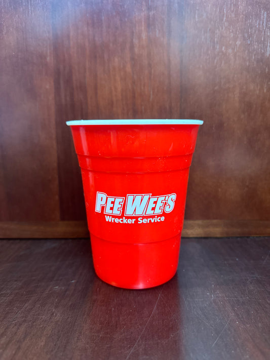 Pee Wee’s hard plastic solo cup